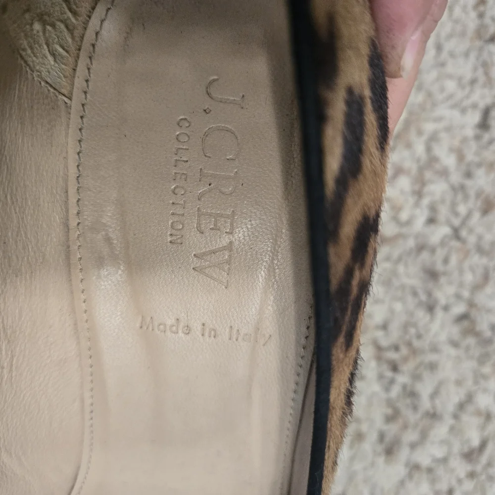 J. Crew Calf Hair Pumps Leopard Animal Print Size 7.5